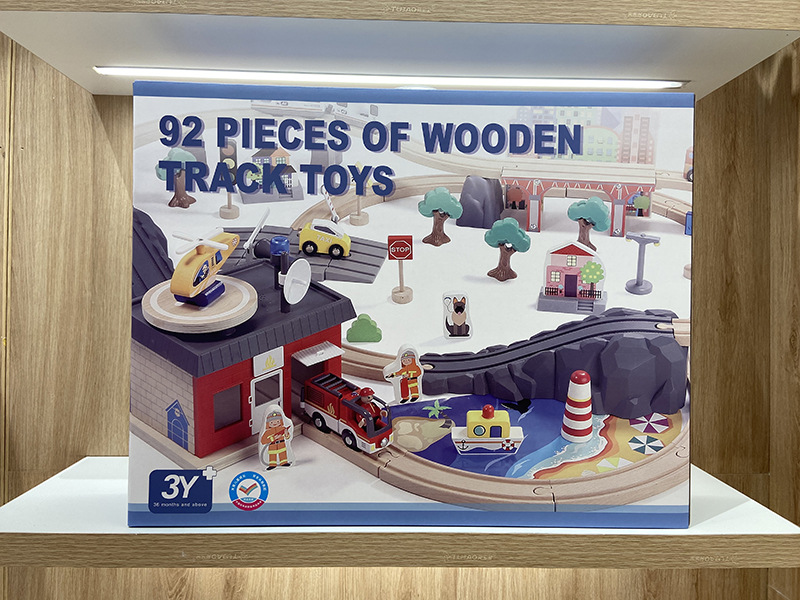 Bloques de construcción educativos de juguetes de trenes para niños de 4 a 6 años, juego de vías de tren para niños y niñas, venta al por mayor transfronteriza.