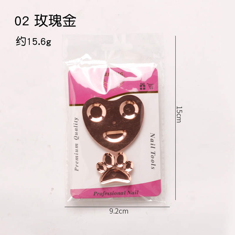 Venta caliente transfronteriza de uñas anillo de acero inoxidable paleta de color chapado en titanio multi-forma anillo de uñas tatuaje bordado pigmento placa