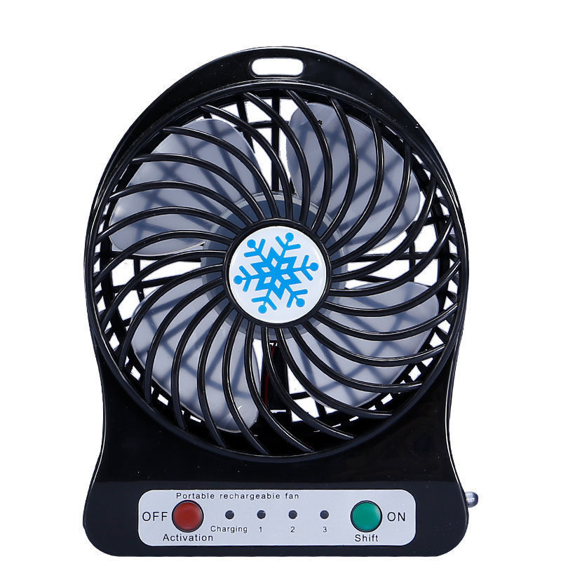 雪花小ファンUSB充電可能大風力静音ポータブルデスクトップ3シフト学生用芭蕉ファン|undefined