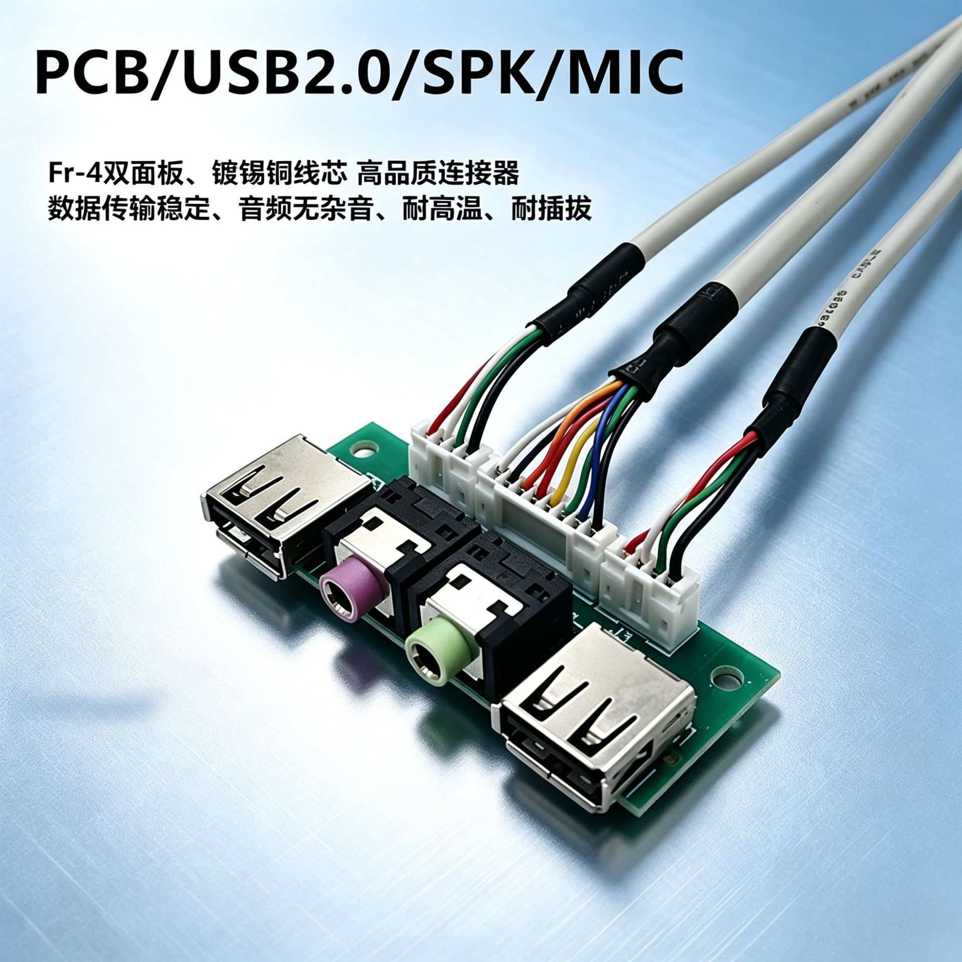 USB3.0机箱前置面板线 主板HD Audio音频接口