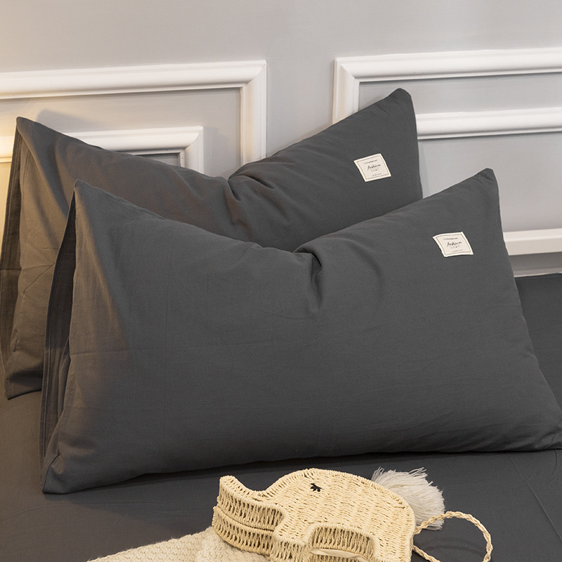 Funda de almohada de algodón ins, un par de fundas de almohada de algodón engrosadas para el hogar de celebridades de Internet, funda de núcleo de almohada individual, funda de forro interior