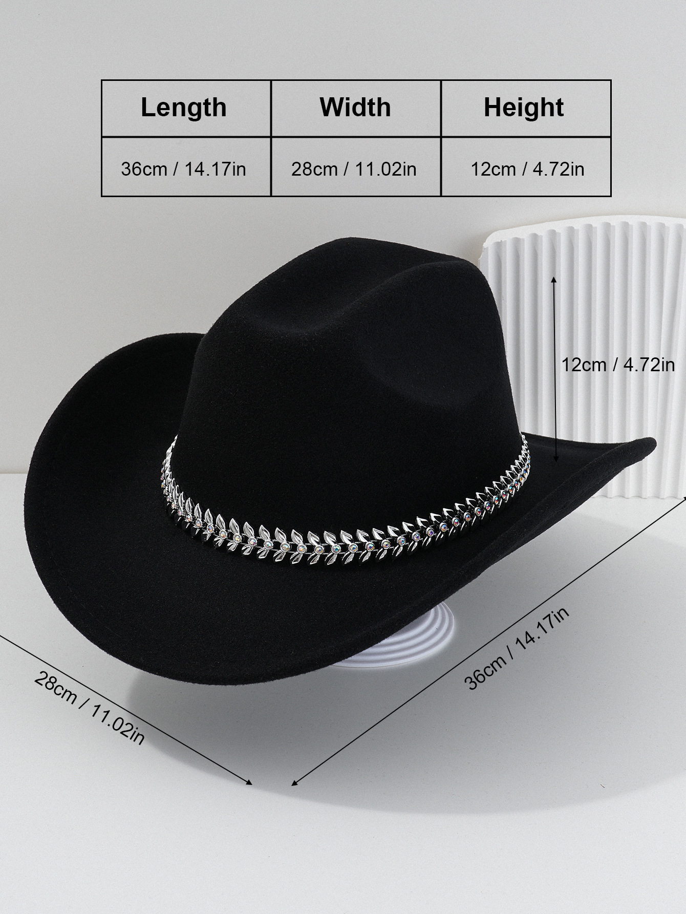Panama cowboyhatt med 3d-löv rhinestone bälte för fest_voghion.com