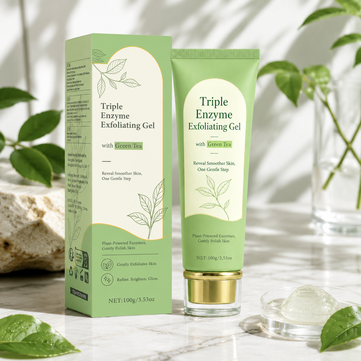Triple Enzyme Exfoliating Gel with Green Tea, 100 g