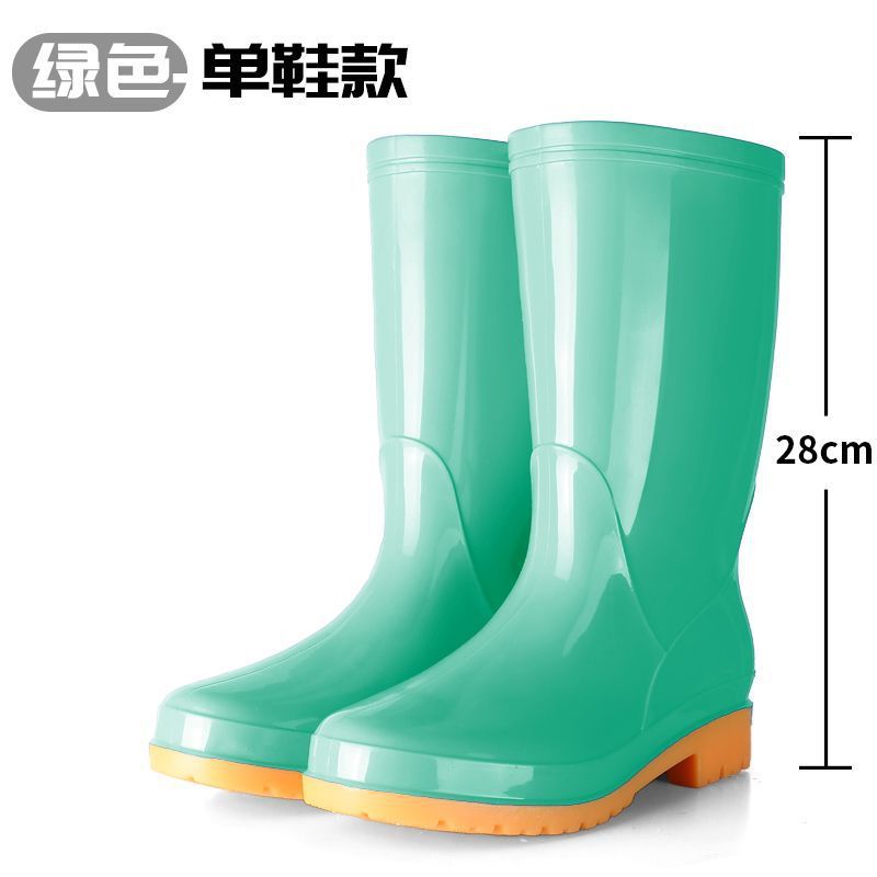 雨鞋女中筒防水高筒防滑雨靴女士短筒成人保暖加棉厨房低筒水鞋女|undefined