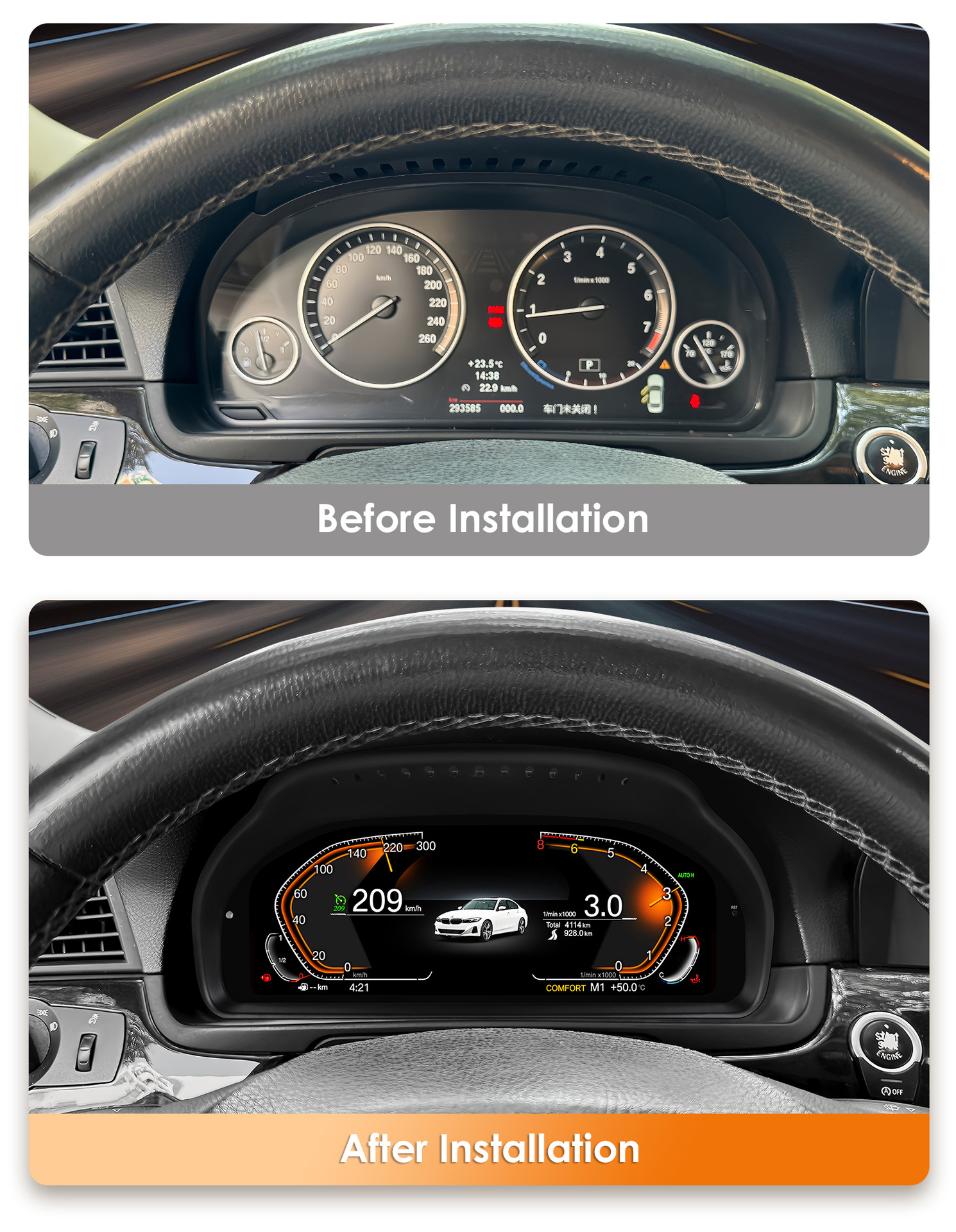 Suitable for Bmw 5 Series F10 F11 F18 F12 F13 Instrument Panel 10-17 Model Car Lcd Instrument Panel