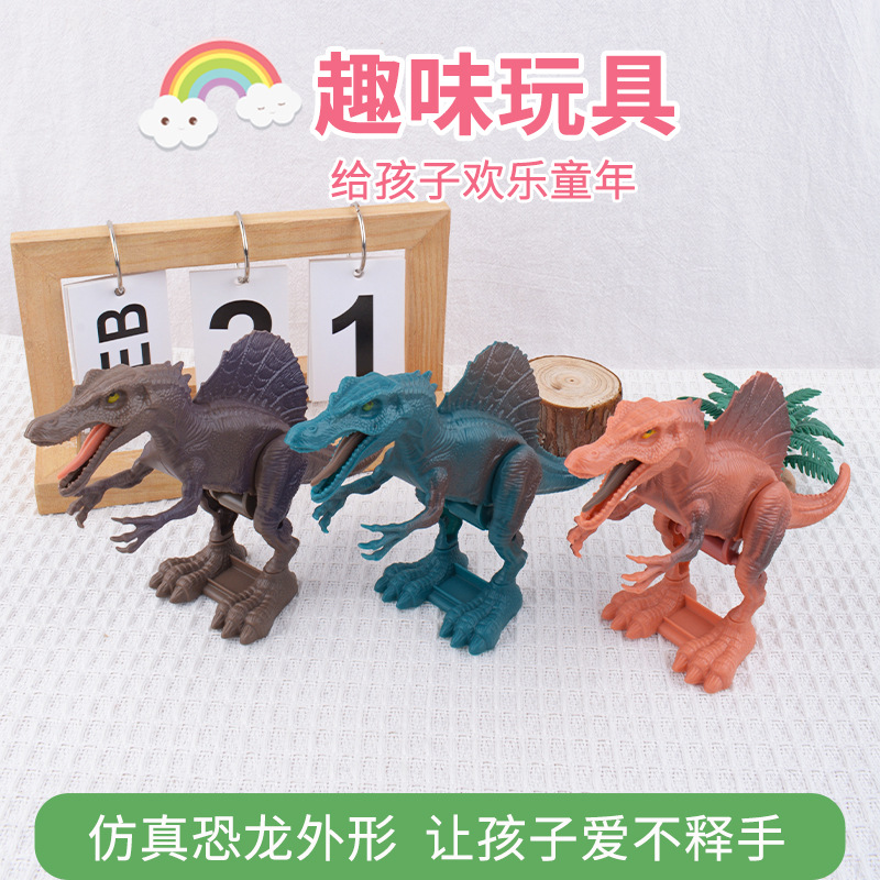 Dinosaurios de dibujos animados simulación de dinosaurios saltará niños para aprender a escalar juguetes de puzzle al por mayor