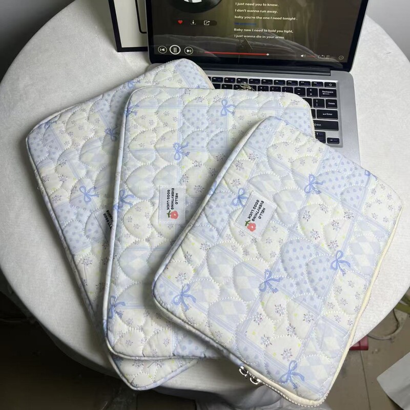 Cute Contrasting Color Heart-Shaped 11inch iPad Pro Tablet Sleeve 14inch Laptop Protective Case Storage Bag