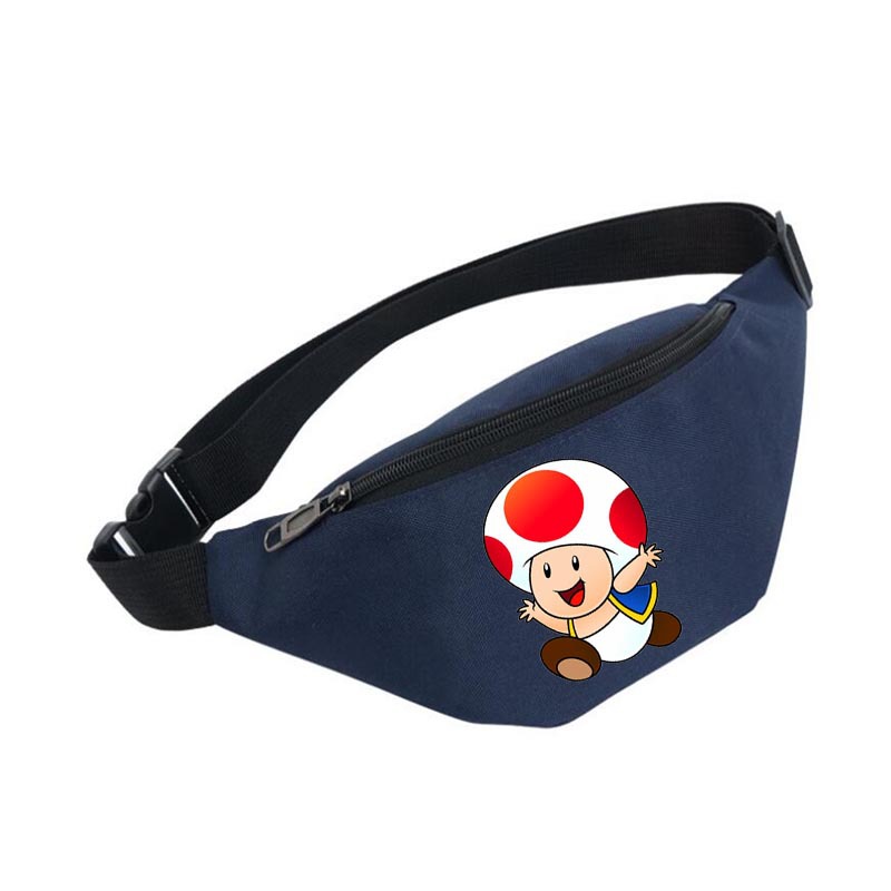 Juego Mario Super Mary bolso de la cintura de los hombres y las mujeres deportes Satchel bolso del teléfono móvil multifuncional bolso de la cintura de dibujos animados monedero