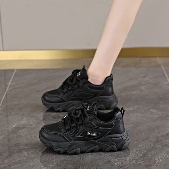 Cross-border feeling of stepping on excrement Putian sneaker women's autumn 2024 new small versatile thick soft-soled dad shoes