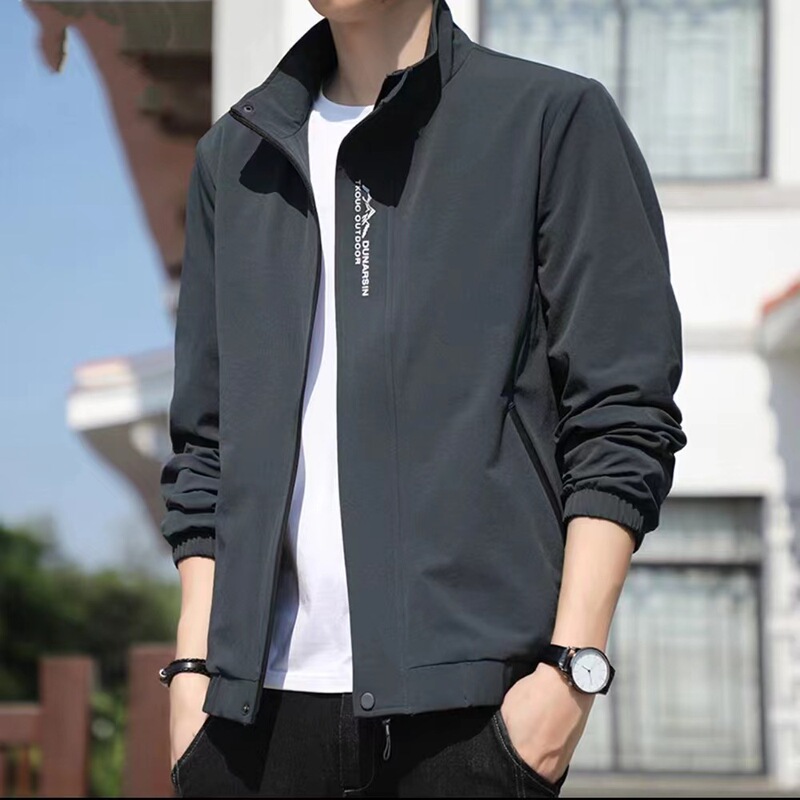 Jacket Men's Spring and Autumn New Fashionable Brand Vertical Collar Loose Casual Jacket Men's Spring Fashionable All-match Top Clothes Jacket Men's Spring and Autumn New Fashionable Brand Vertical Collar Loose Casual Jacket Men's Spring Fashionable All-match Top Clothes