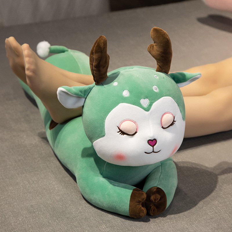 Miente ciervos muñeca de peluche de juguete almohada chica dormir cama muñeca Linda super suave grande lindo