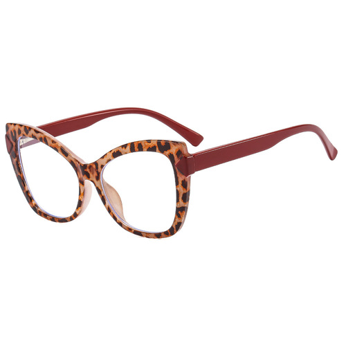 Fashionable Transparent Anti-Blue Light Glasses Wholesale 2024 New Arrival European and American Style Cross-border Spring-Hinge Plain Glasses with Myopia Frames
