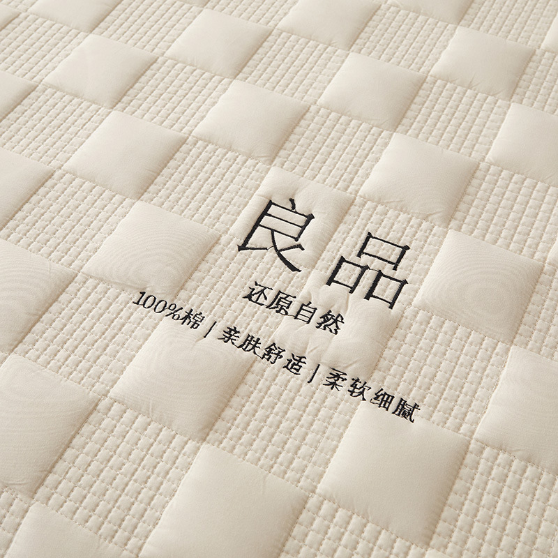 纯色无印风良品A类全棉防水大豆纤维夹棉床笠隔尿保护罩床垫床罩|undefined