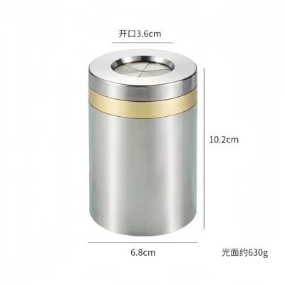 Car ashtray Household Stainless Steel Creative - gold-plated-car-ashtray-about-650g