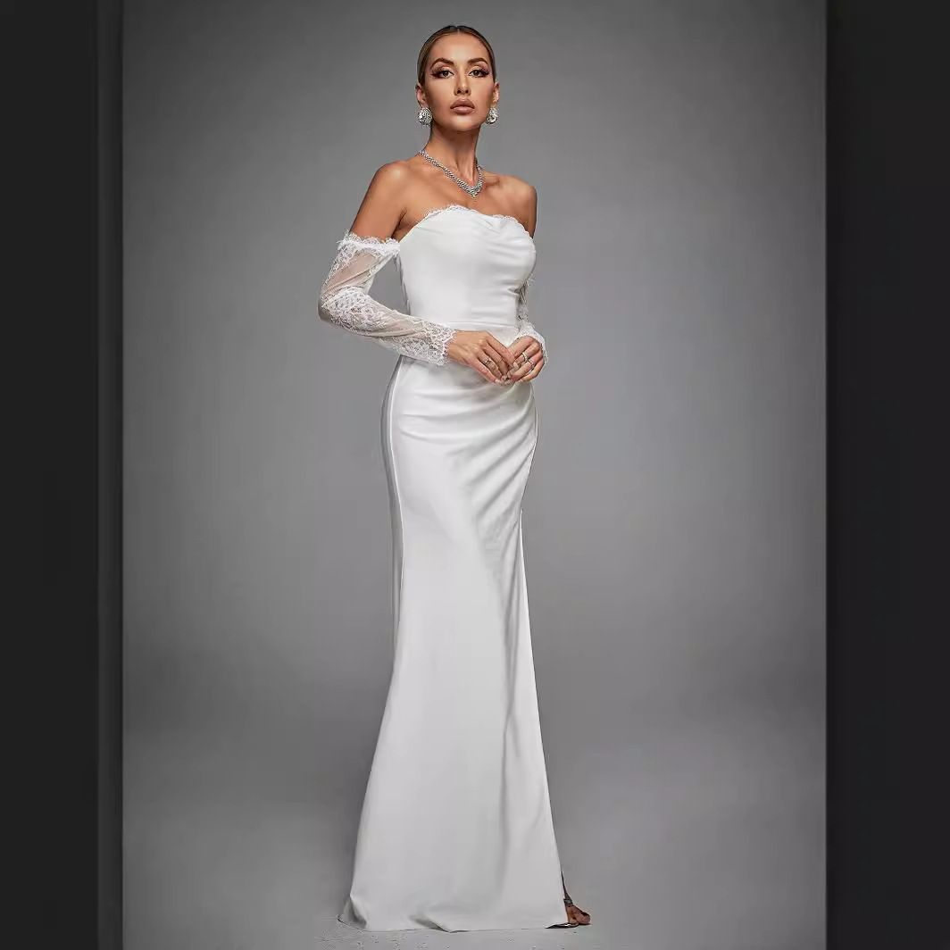 Nuevo estilo de vestido de noche sexy con espalda descubierta para graduación, baile de graduación, ceremonia de mayor edad y vestido de anfitriona para primavera.