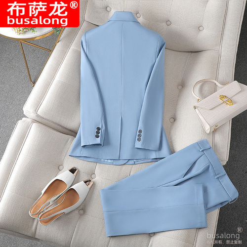 New Bussard women's long-sleeved professional suit—formal set for interviews, sales work, and office wear 8512