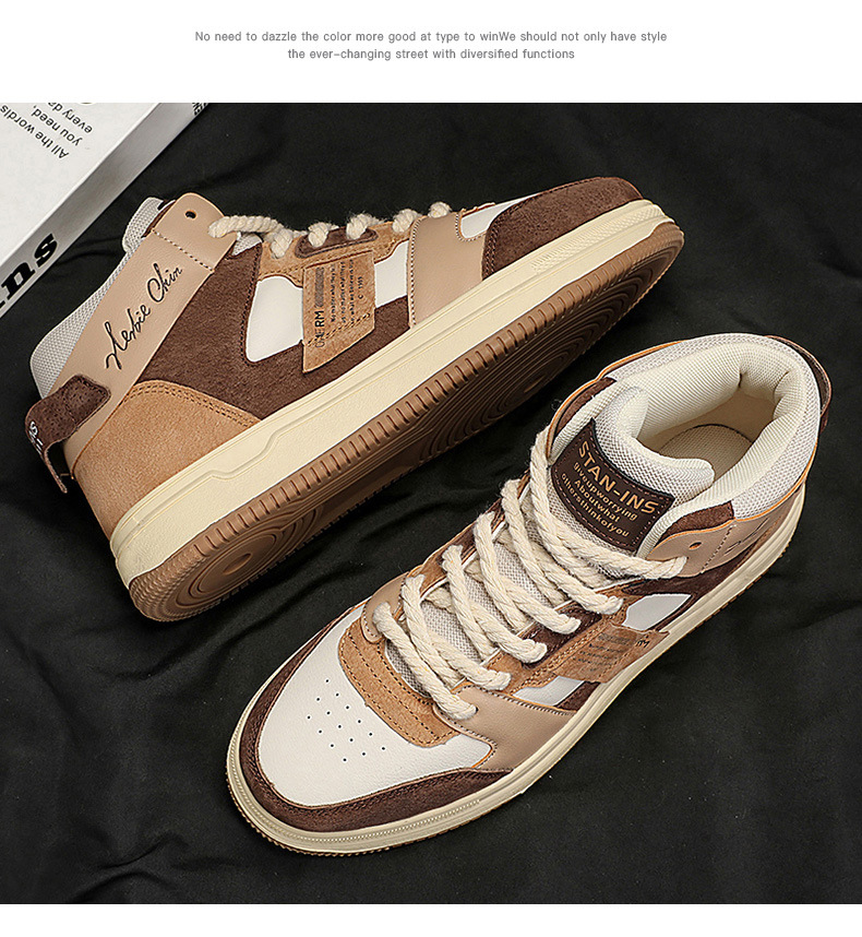 Chaussures de Tennis pour hommes, chaussures de course en cuir, baskets en tissu, semelle en caoutchouc, chaussures confortables rembourrées_voghion.com