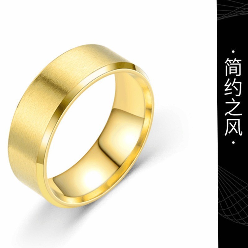 5g Weight Rings Classification 1 Piece Quantity Daily Occasion Titanium Steel Material Circle Pattern Unisex Gender Plating Design Simple Style Style Simple Style Titanium Steel Circle 3