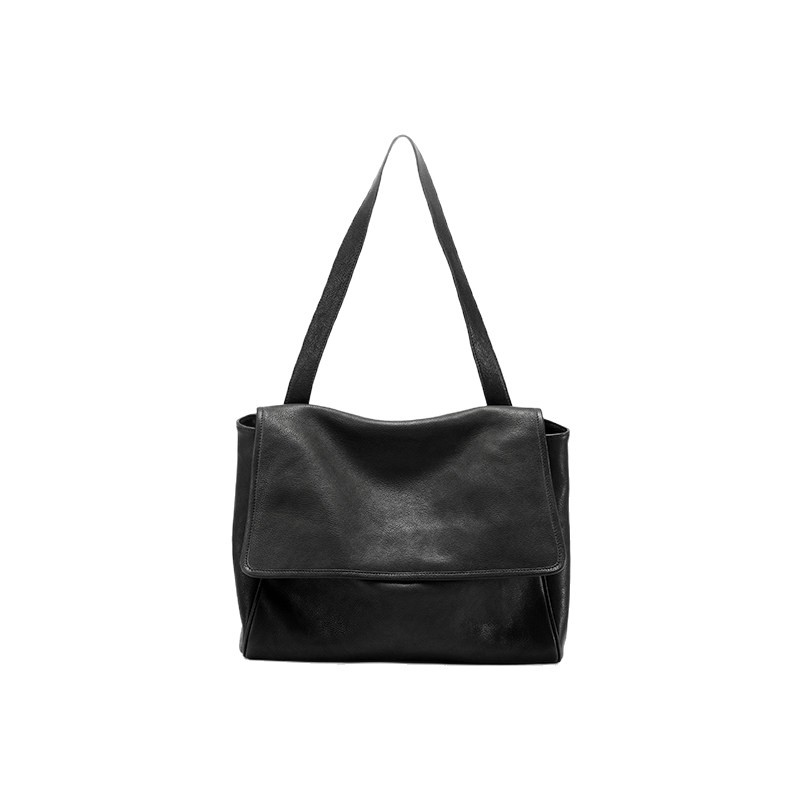 Original Flap Messenger Bag For Women - Vintage Versatile Commuter Large Capacity Top Grain Vegetable Tanned Cowhide Crossbody Casual Bag - Thumbnail 5