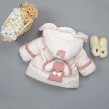 女童冬季加绒加厚棉服2025儿童新款冬装宝宝保暖可爱连帽棉衣洋气
