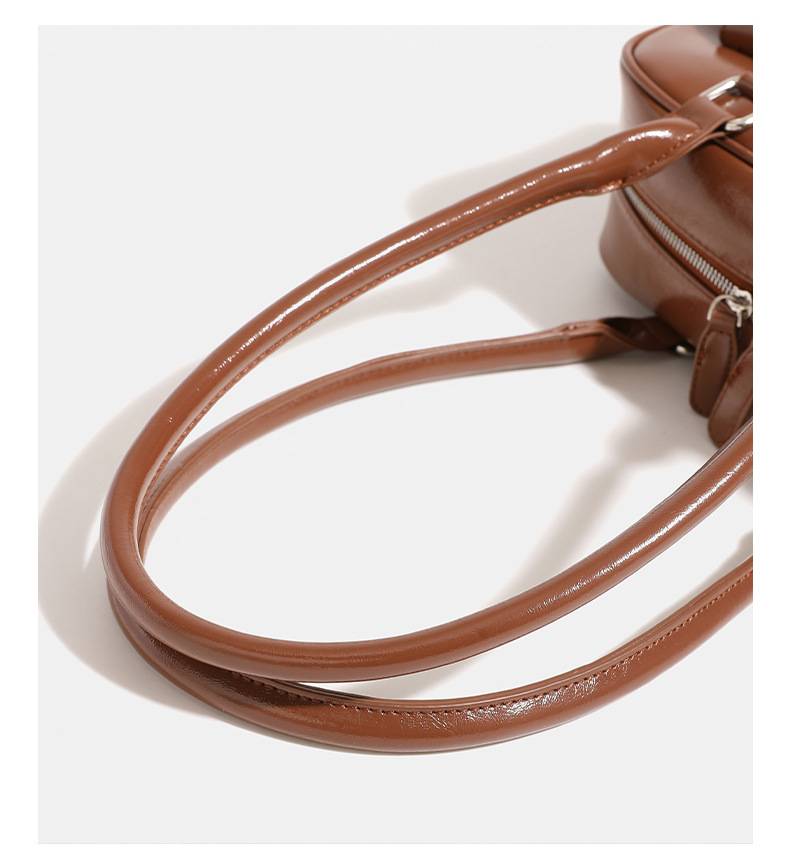 Boston Umhängetasche Aus Gewachstem Leder Für Damen Herbst Winter_voghion.com