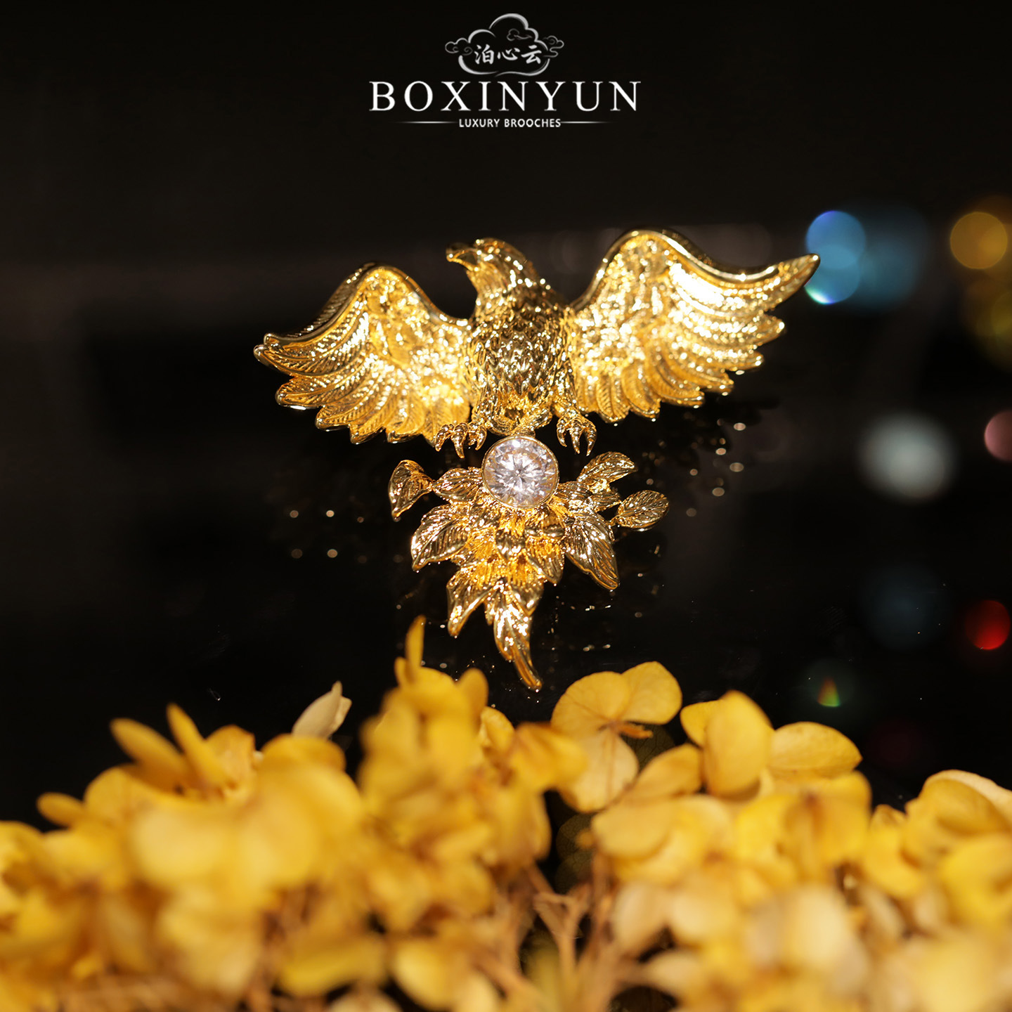 Buxinyun Traditional Style Vintage Eagle Brooch, High-End Men's Personalized Fashion Anniversary Gift
