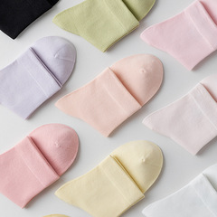 襪子女春夏季薄款短襪純棉女士棉襪全棉白色無骨襪夏天中筒襪批發