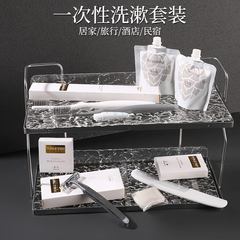 酒店客房易耗品拖鞋批发民宿宾馆洗发水沐浴露洗漱套装一次性牙刷