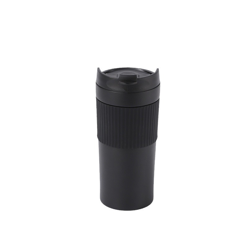 Taza de vacío de acero inoxidable 304 conveniente taza de coche taza de café de presión de mano de perforación con filtro de barra de presión taza portátil