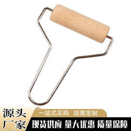 跨境木滚陶泥工具圆滚木制粘土滚泥器不锈钢滚轴擀泥仗擀泥滚批发
