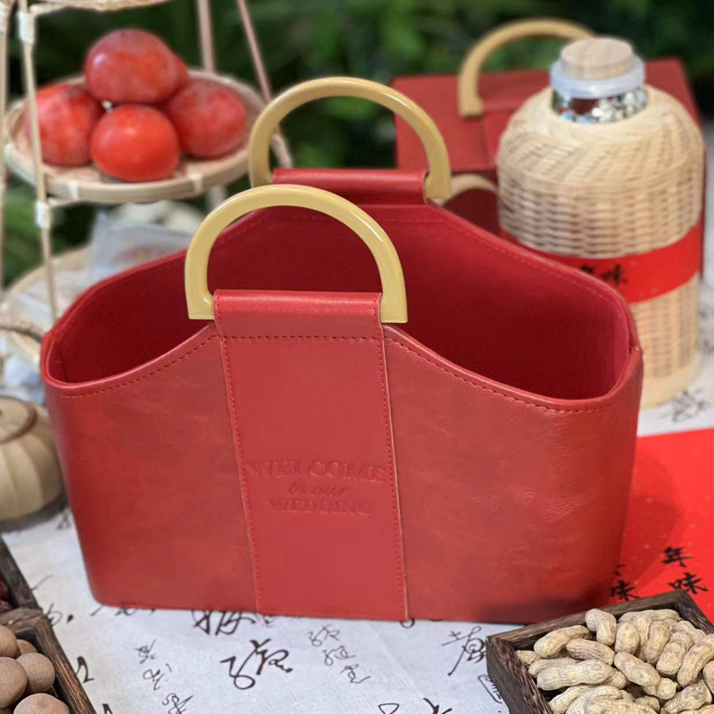 新品喜糖盒中式手提礼品盒伴娘伴手礼订婚结婚用品婚礼用节日礼盒