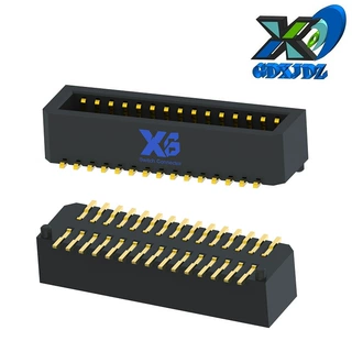 0.8mm间距接双槽插件公母座PCB板对板 镀金0.8板对板