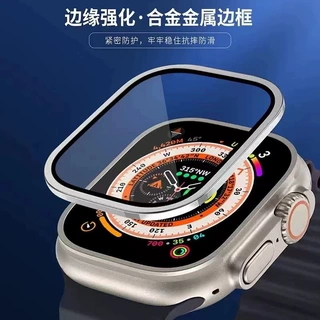 适用Apple苹果WatchS9249mm金属手机膜一体3钢化膜防窥防偷窥全屏
