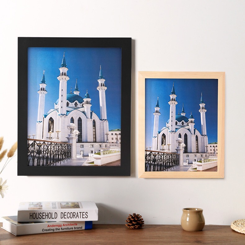 Solid wood photo album easel simple style ins style solid wood photo frame 7 inch 10 inch 16 inch A4A3 mounting table