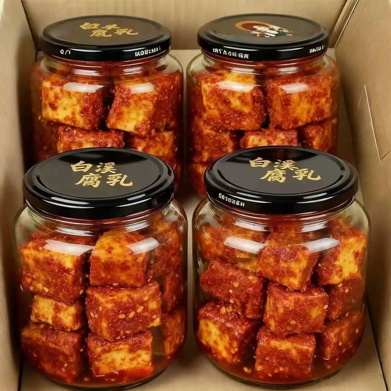 Factory Direct Sales】100% Clearance Sale of Baixi Fermented Tofu, Hunan Spicy Fermented Tofu, Bottled Fermented Tofu with No Additives