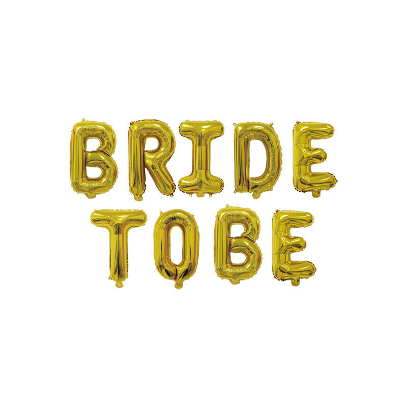 Bridetobeアルミ膜風船準花嫁紙カード包装風船セット結婚室ホテル配置独立精装|undefined