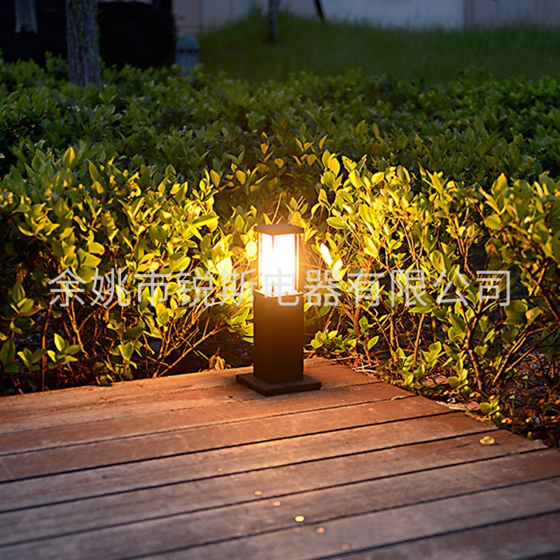 新款庭院室外照明灯具草坪灯厂家供应e27灯头公园方形草地灯