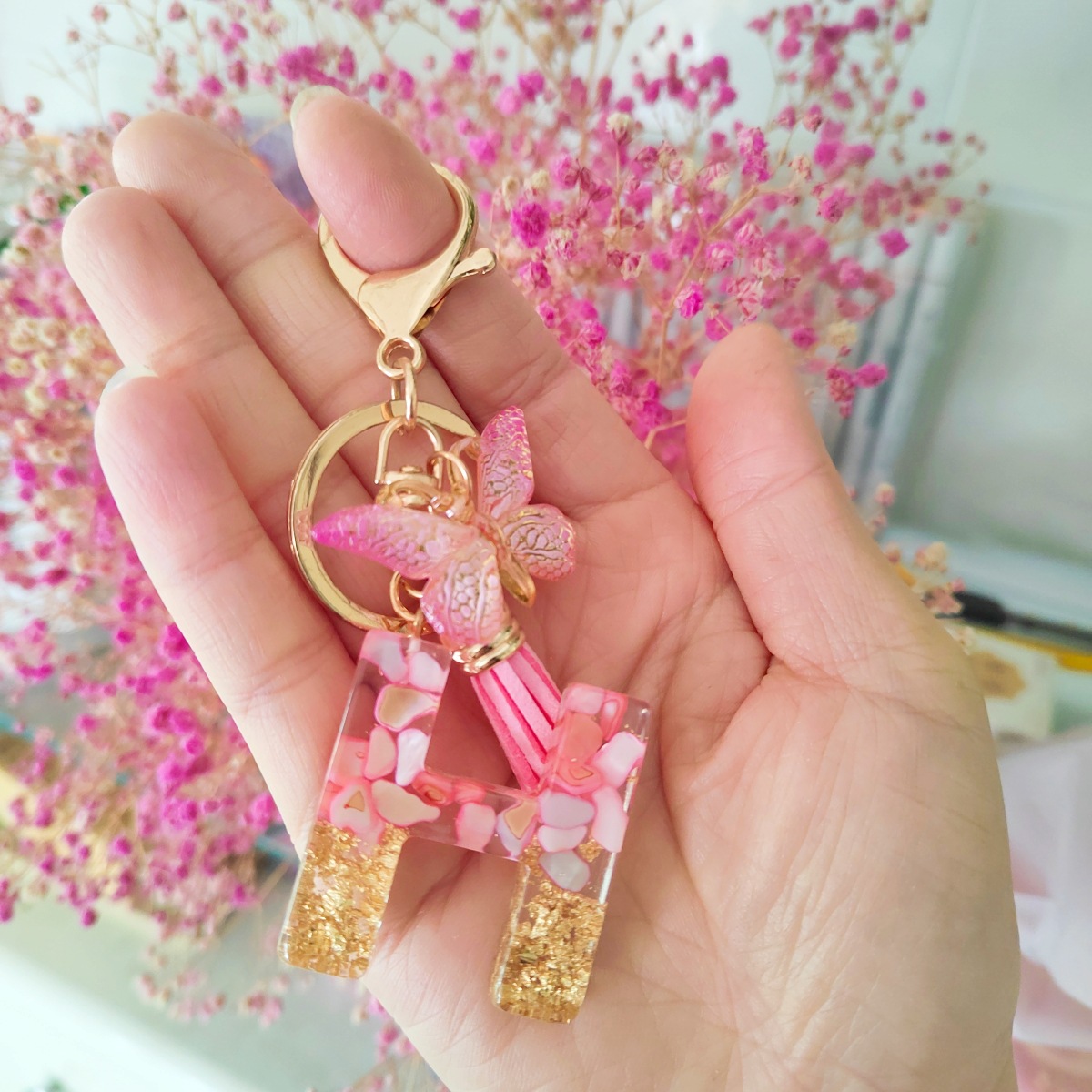 Llavero de letra colgante/H