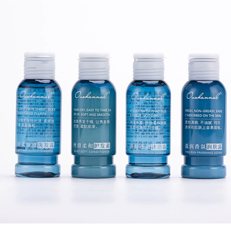 Шампунь и гель для душа, предназначенные для отеля, одноразовые туалетные принадлежности, маленькие бутылочки, высококачественные одноразовые наборы туалетных принадлежностей B&B.