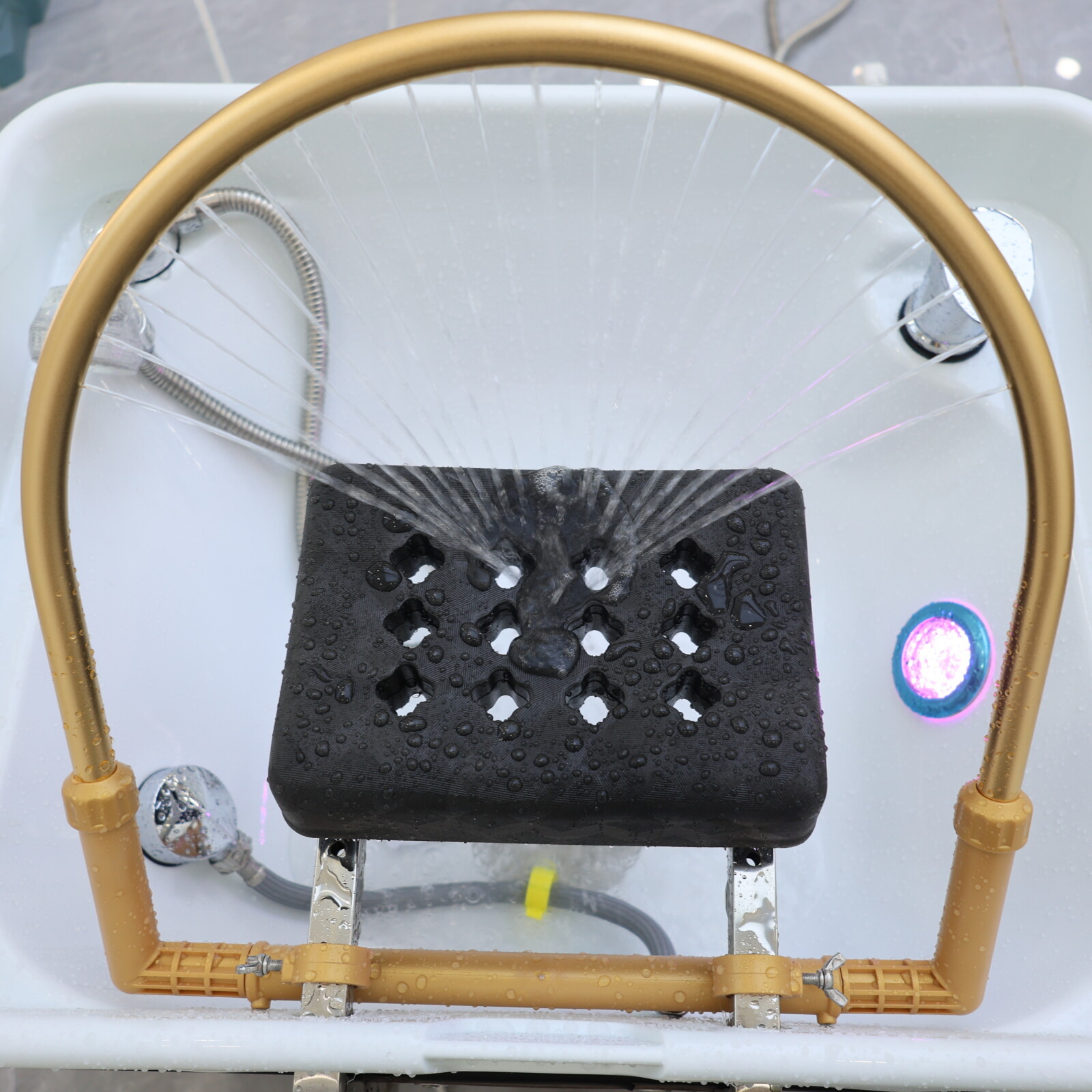 lavabo de tratamiento de cabeza de alta gama para masaje tailandés especial de masaje móvil de circulación de agua fumigante de salón de belleza lavabo de tratamiento de cabeza