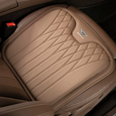 Suitable for Bentley Flying Spur, Mulsanne, Continental Gt, Bentayga, Elegant Seat Cushion, Lumbar Support, Car Seat Cover, Summer Ventilation for All Seasons (Waist support) - model-b-chestnut-brown-bentley-front-row-one-piece