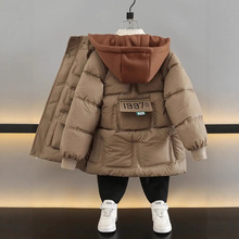 【免洗小羊皮】男童外贸加绒羽绒棉服外套冬装棉袄衣服儿童厚棉衣