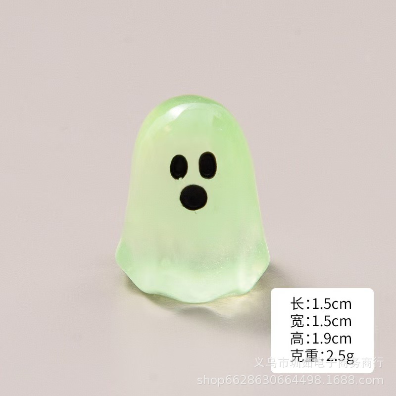 跨境批发夜光彩色小幽灵萌粒 万圣节diy盲袋装饰品配件桌面小摆件|undefined
