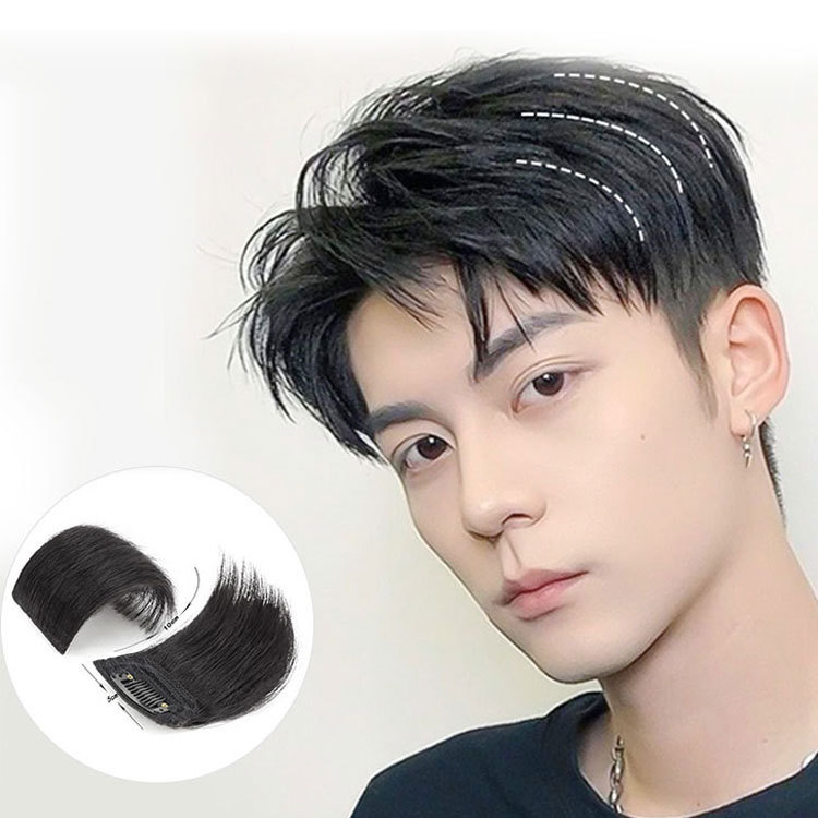 Men's wig head hair replacement pad hair piece fluffy one piece forehead pad hair root increase hair volume invisible patch