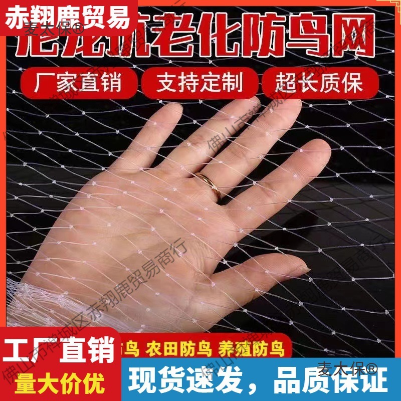 防鸟网防老化大棚保护网家用果树网防鸟用的鱼塘养殖网麦太保