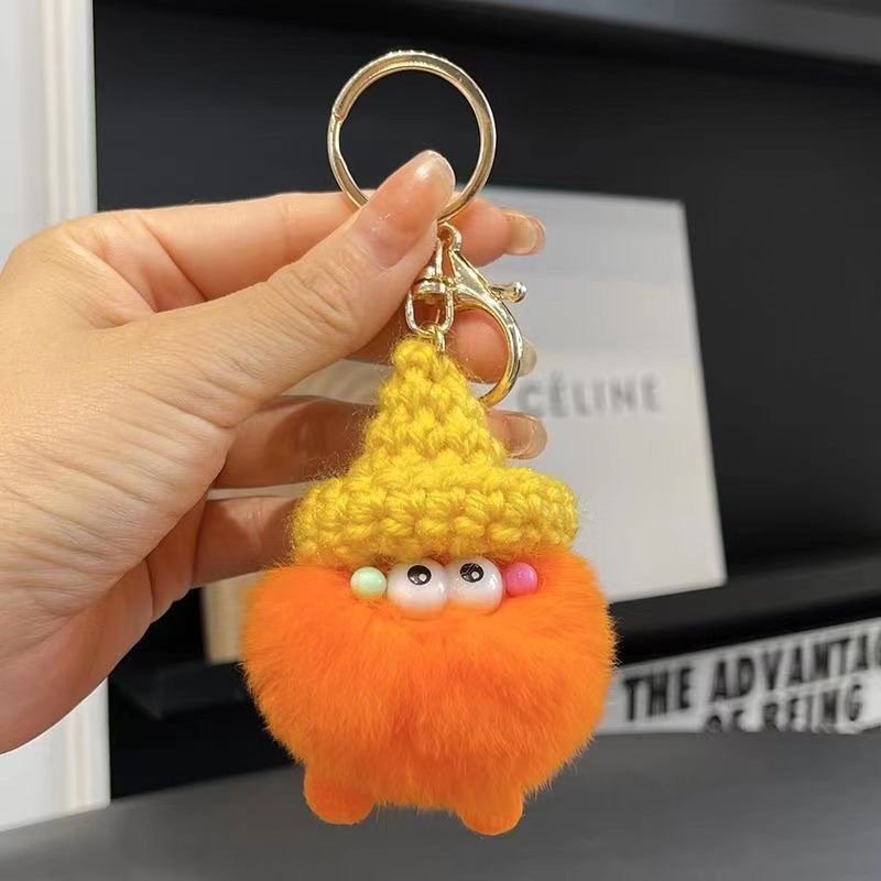 Imitación coreana de pelo de pimples, feos y lindos frijoles, colgantes de peluche, muñecas de dibujos animados, bolsos colgantes, bolsos colgantes, llaveros