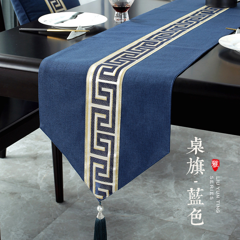 新中国式テーブル旗防水茶席茶旗中国式禅意茶巾テーブル布茶テーブルクロスホテルのベッド旗卸売り代発|undefined