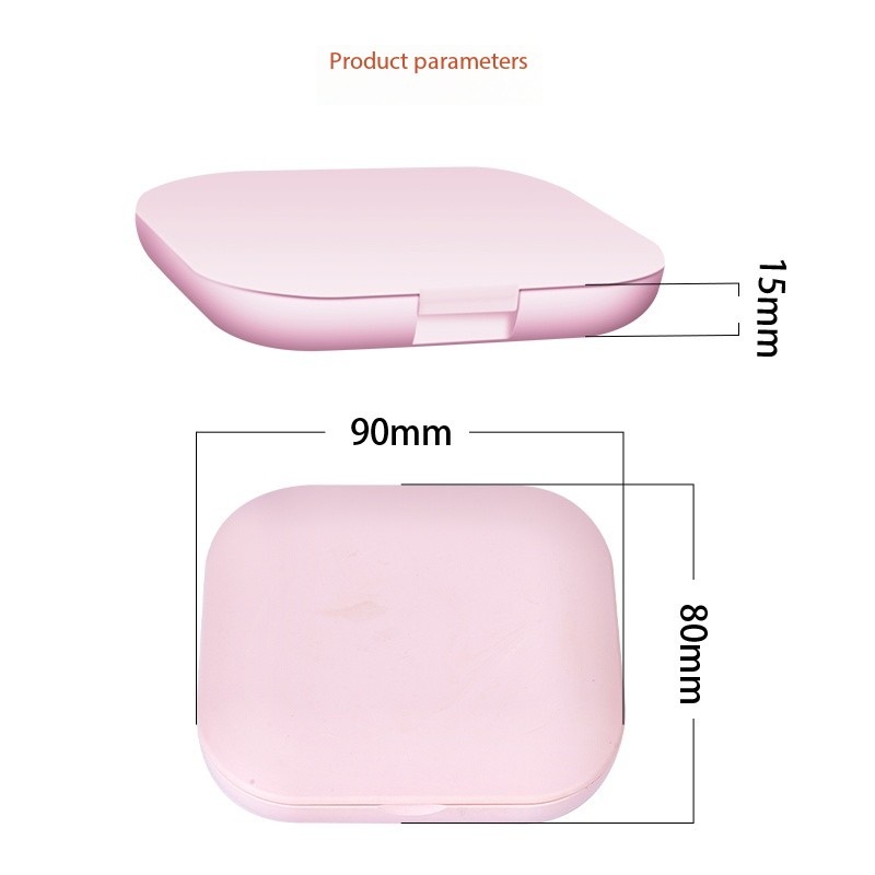 Espejo de Maquillaje de Venta Directa de Fábrica, Portátil, de Mano, Plegable, con Aumento, con Luz Recargable, Diseño Transfronterizo