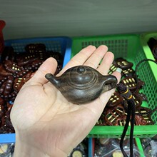 香黑柿木把把壶龙牌貔貅人物木质葫芦龙龟福袋吊坠手把件