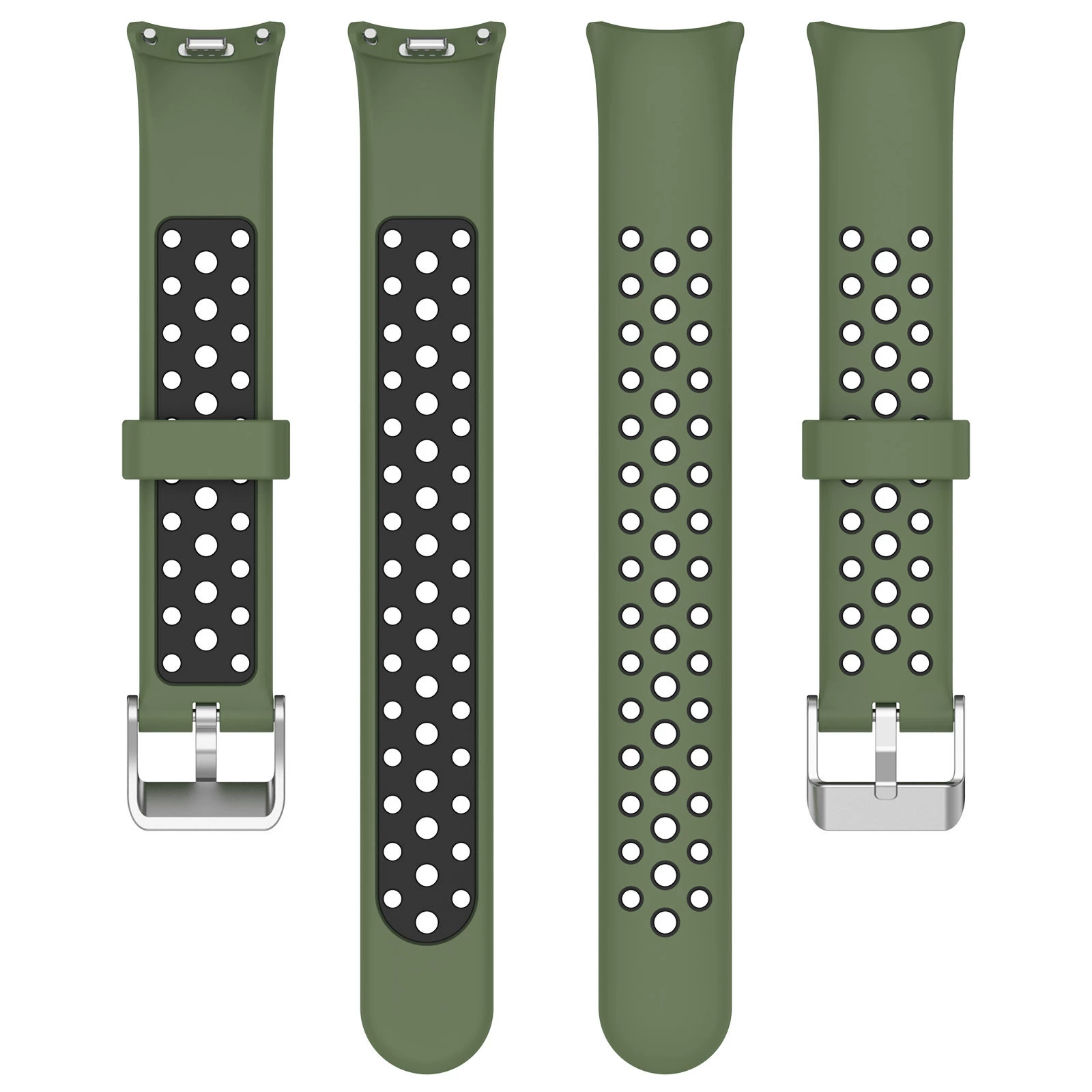 Two-color bracelet, silicone breathable watch strap